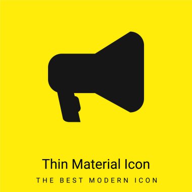 Amplification Tool Silhouette In Black minimal bright yellow material icon clipart