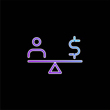 Mavi eğimli vektör simgesini dengele