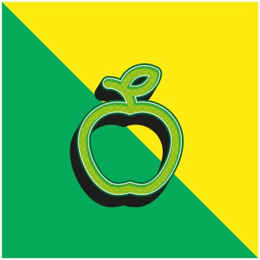 Apple Green ve sarı modern 3d vektör simgesi logosu