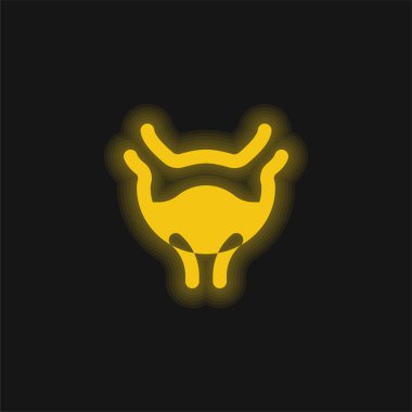Mesane sarısı parlak neon ikon