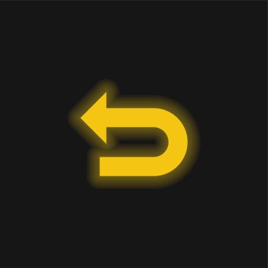 Arka sarı parlak neon simgesi