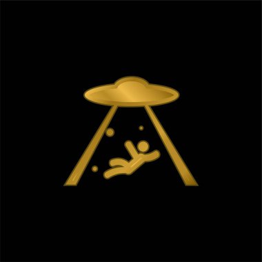 Kaçırma altın kaplama metalik simge veya logo vektörü