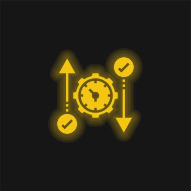 Çevik sarı parlak neon simgesi