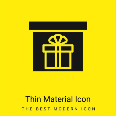 Box minimal bright yellow material icon clipart