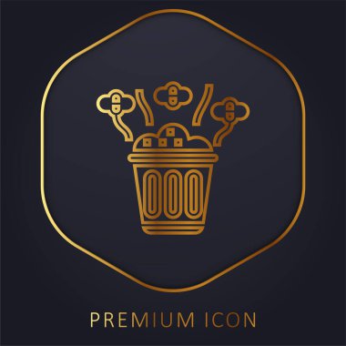 Kötü Koku Altın Çizgi prim logosu veya simgesi