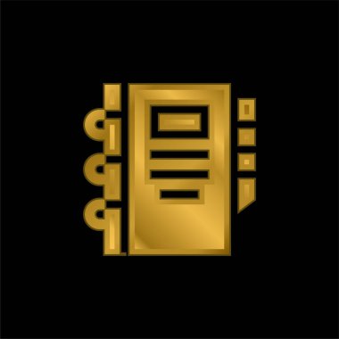 Gündem altın kaplama metalik simge veya logo vektörü