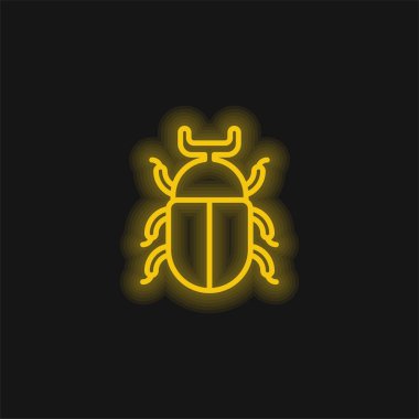 Böcek sarısı parlak neon simgesi