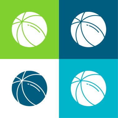 Top Düz 4 renk en küçük simge kümesi