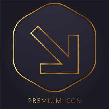 Oklar altın çizgi premium logo veya simge