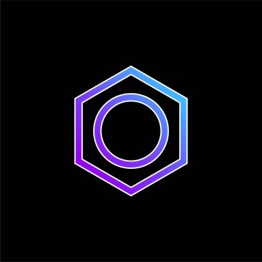 Benzen mavi gradyan vektör simgesi