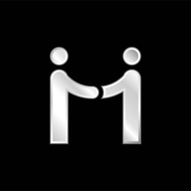 Anlaşma gümüş kaplama metalik simge