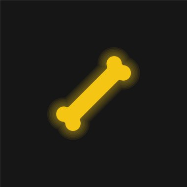 Kemik sarısı parlak neon simgesi