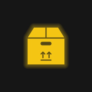 Kutu sarısı parlak neon simgesi