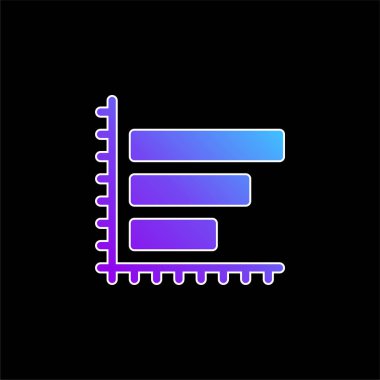 Çubuk Mavi Gradyan vektör simgesi