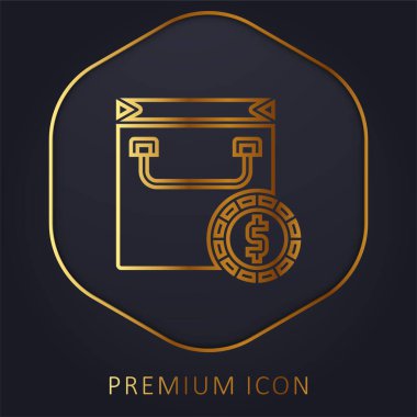 Altın çizgi prim logosu veya simgesi