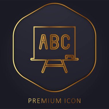 ABC altın çizgi premium logosu veya simgesi