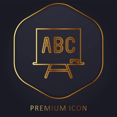 Abc golden line premium logo or icon clipart