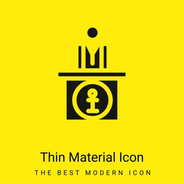 Doğum günü pastası Asgari düzeyde parlak sarı malzeme simgesi