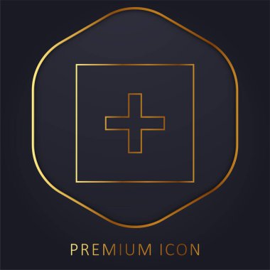 Altın çizgi premium logo veya simge ekle