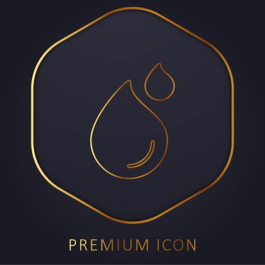 Kan altın çizgisi logosu veya simgesi