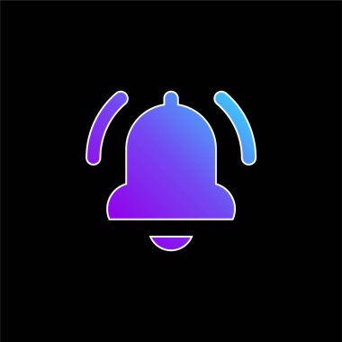 Alarm mavi gradyan vektör simgesi