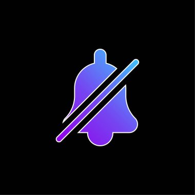 Alarm mavi gradyan vektör simgesi