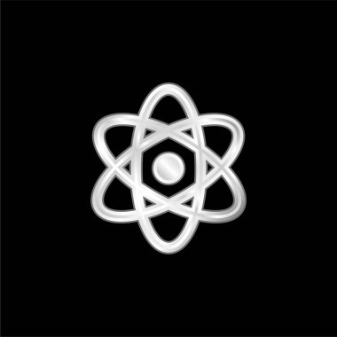 Atom gümüş kaplama metalik simge