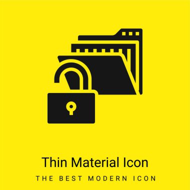 Access minimal bright yellow material icon clipart