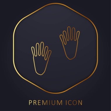 Hayvan Ayak İzleri Altın Hat prim logosu veya simgesi