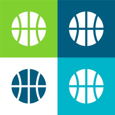 Top Düz 4 renk en küçük simge kümesi