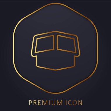 Altın çizgi prim logosu veya simgesi