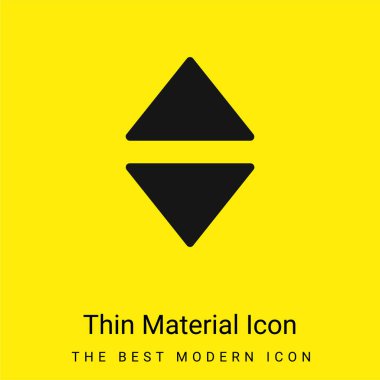Oklar Yukarı ve Aşağı Dolu Üçgenler Asgari parlak sarı madde simgesi