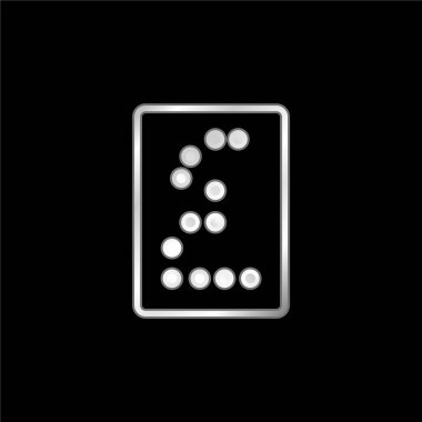 Braille Metin gümüş kaplama metalik simge