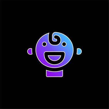 Bebek mavisi gradyan vektör simgesi