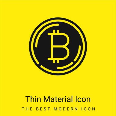 Bitcoin en az parlak sarı madde simgesi