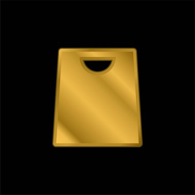 Altın kaplama metalik simge veya logo vektörü