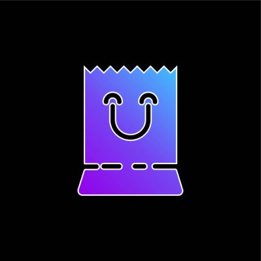 Mavi torba gradyan vektör simgesi