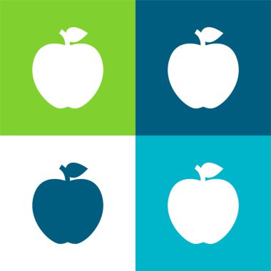 Apple Düz 4 renk en küçük simge kümesi