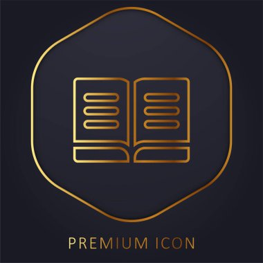 Altın satır premium logosu ya da simgesi