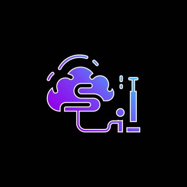 Beyin mavisi gradyan vektör simgesi