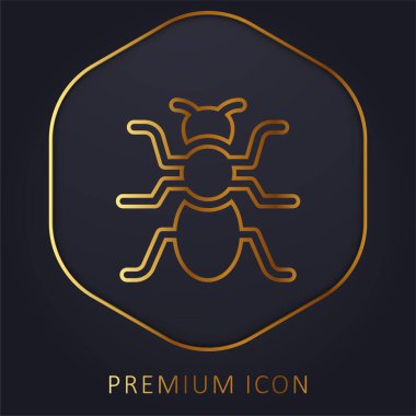 Karınca altın çizgi prim logosu veya simgesi