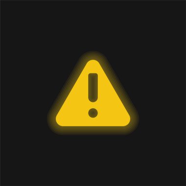 Parlayan sarı neon simgesinin dikkatine