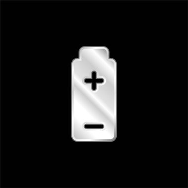 Pil gümüş kaplama metalik simge