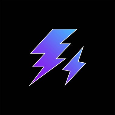 Cıvata mavi eğimli vektör simgesi