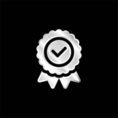 Rozet gümüş kaplama metalik simge