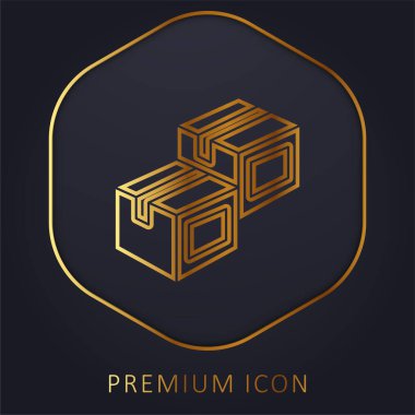 Altın çizgi prim logosu veya simgesi