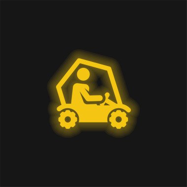 All Terrain yellow glowing neon icon clipart