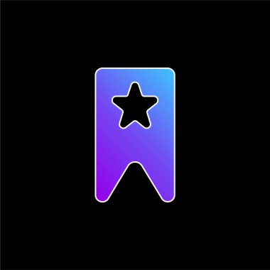 Favoriler için Yer İmi Mavi Gradyan vektör simgesi