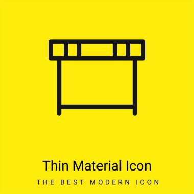 Athletism Hurdle minimal bright yellow material icon clipart