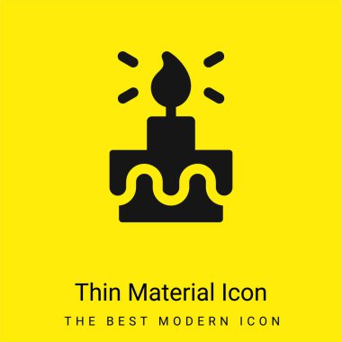 Doğum günü pastası Asgari düzeyde parlak sarı malzeme simgesi